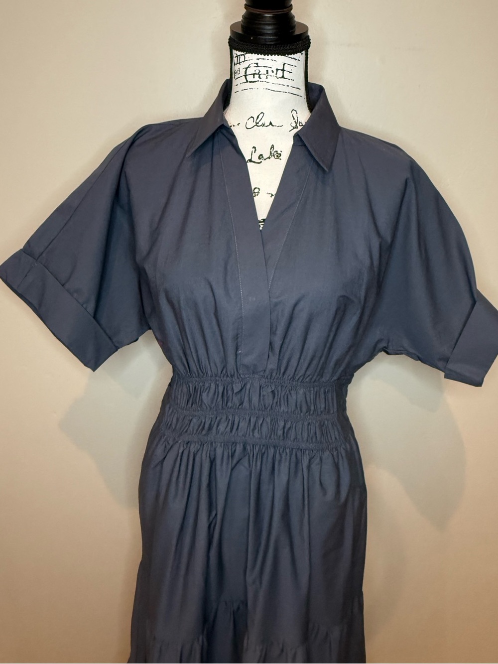 Anthropologie Somerset Navy Maxi Shirt Dress, Small Petite NWOT - Picture 5 of 16